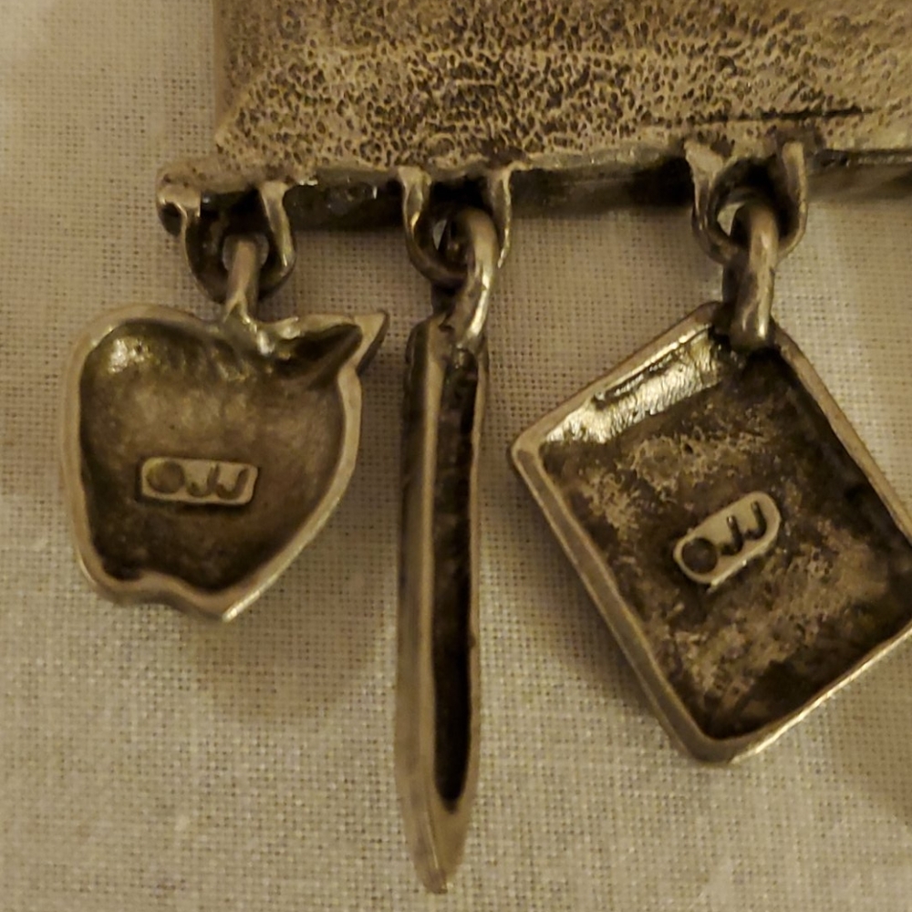 Teacher Themed Silver Toned Pin - Picture 6 of 8